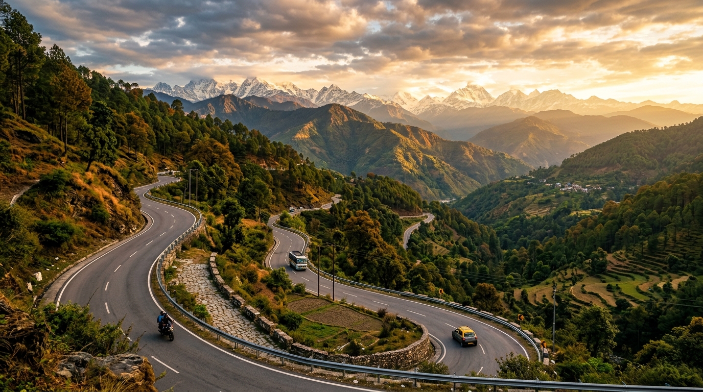 Mountain Road in Indian Himalayas